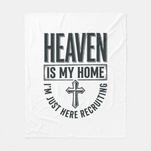 Hemel Is Mijn Thuis Christelijk Wervingsontwerp Vo Fleece Deken