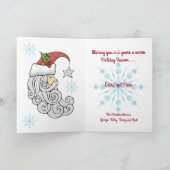 Hemel Kerstman Feestdagen Kaart (Binnen)
