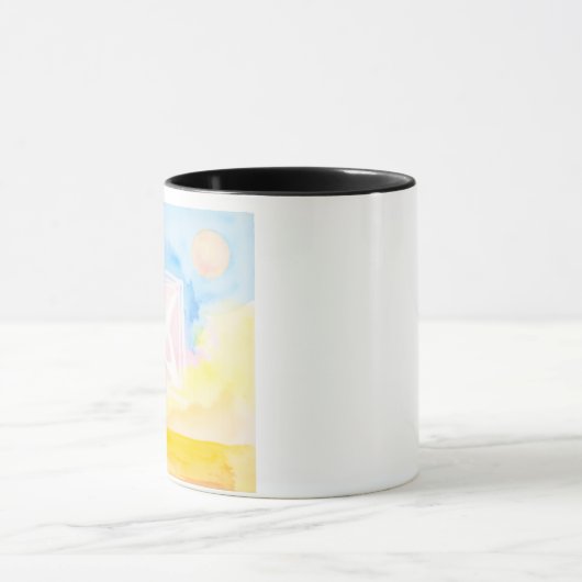 Hemel met helder veld en vormen mok (Midden)