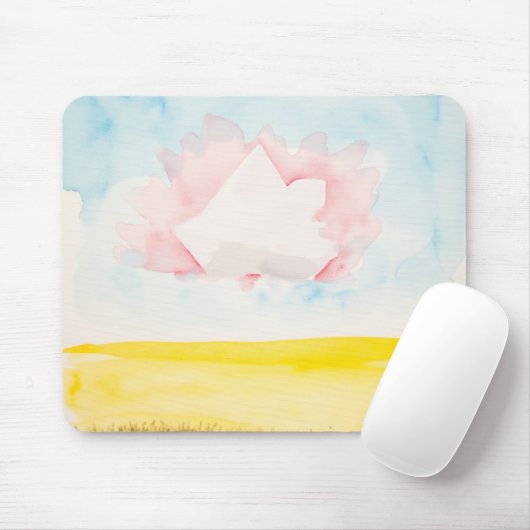 Hemel met helder veld en vormen muismat (Met muis)