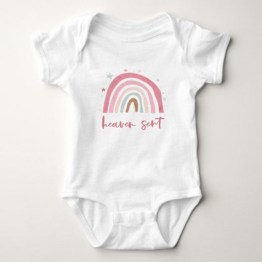 hemel met roze boho regenboog   romper (Voorkant)