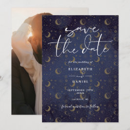Hemel Mysterieuze Sterren En Maan Foto Bruiloft Save The Date