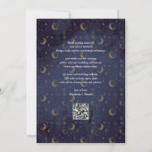 Hemel Mysterieuze Sterren En Maan QR Code Trouwen Save The Date (Achterkant)
