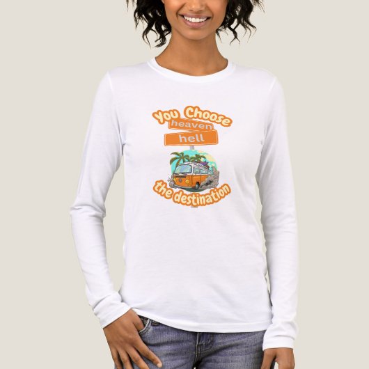 Hemel of Hel is een keuze Tri-Blend Shirt (Voorkant volledig)