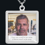Hemel Vader van de bruid Foto bruiloft Memorial Zilver Vergulden Ketting<br><div class="desc">Draag deze prachtige Vader van de bruid foto gedenkteken ketting op uw trouwdag om de liefde die je deelde met hem te voelen en houd hem dicht op uw speciale dag. Voeg je eigen speciale tekst toe, of gebruik de formulering zoals getoond "Ik weet dat je hier vandaag zou zijn...</div>