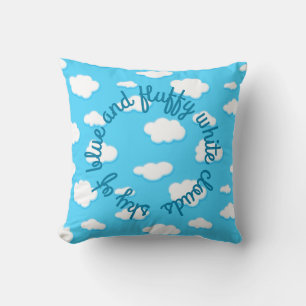 hemel van blauw en pluizige witte wolken - kussen