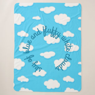 hemel van blauwe en pluizige witte wolken - deken