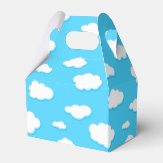 Hemel van blauwe en pluizige witte wolken - Favor  Bedankdoosjes (Achterkant)