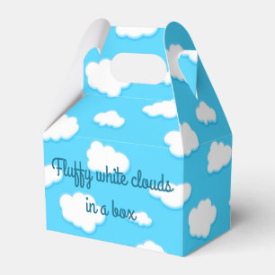 Hemel van blauwe en pluizige witte wolken - Favor Bedankdoosjes