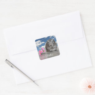 Hemel van de Bloemen van het Proefkonijn van het Vierkante Sticker