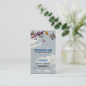  hemel - vliegtuigen en botervliegen visitekaartje (Staand voorkant)