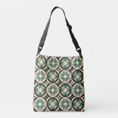 Hemel vol sterren - Geometrisch groen Crossbody Tas (Achterkant)