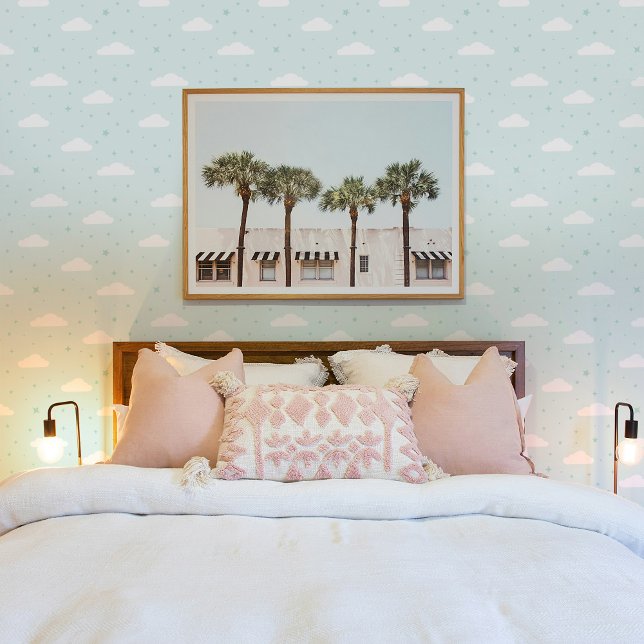 Hemel vol zachte wolken en sterren behang (Creator heeft geüpload)