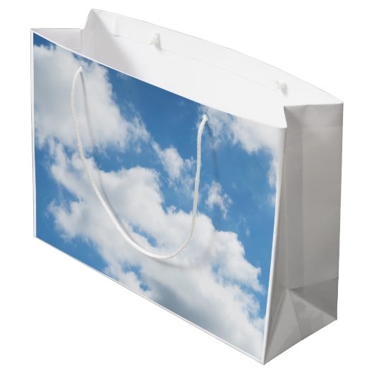 hemel, weer, natuur, wit, blauw, wolk, zonlicht groot cadeauzakje (Achterkant Gekanteld)
