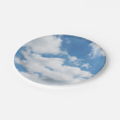 hemel, weer, natuur, wit, blauw, wolk, zonlicht papieren bordje (Gekanteld)