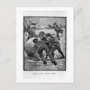 Hemel weg!  Victoriaans kerstfeest Feestdagenkaart