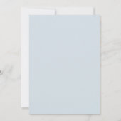 Hemel Zachte Blauwe Koraal Bloesem Bruiloft Kaart (Achterkant)