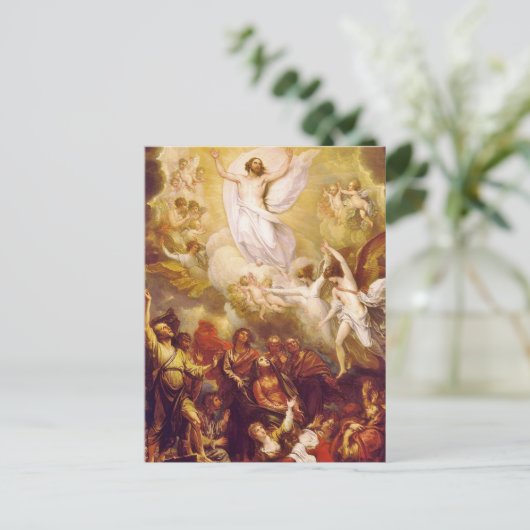 Hemelbeeld van Christus met Angels Briefkaart (Staand voorkant)