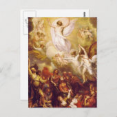 Hemelbeeld van Christus met Angels Briefkaart (Voorkant / Achterkant)
