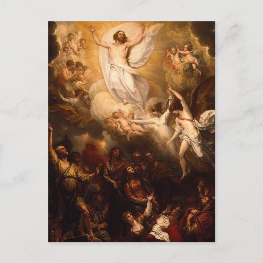 Hemelbeeld van Christus met Angels Briefkaart (Voorkant)