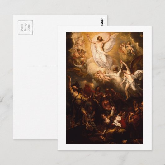 Hemelbeeld van Christus met Angels Briefkaart (Voorkant / Achterkant)