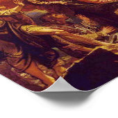 Hemelbeeld van Christus met Angels Poster (Hoek)