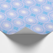 Hemelblauw cirkelpatroon cadeaupapier (Hoek)