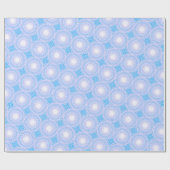 Hemelblauw cirkelpatroon cadeaupapier (Vlak)