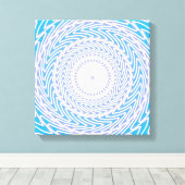 Hemelblauw cirkelpatroon canvas afdruk (Insitu (Houten vloer))
