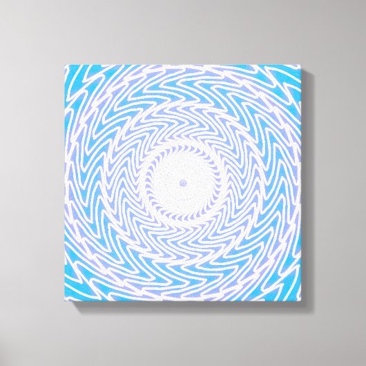 Hemelblauw cirkelpatroon canvas afdruk (Voorkant)