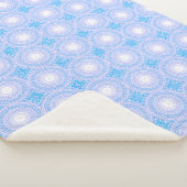 Hemelblauw cirkelpatroon sherpa deken (3/4)