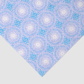 Hemelblauw cirkelpatroon tissuepapier (Detail)