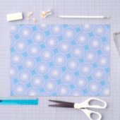 Hemelblauw cirkelpatroon tissuepapier (Craft)