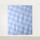 Hemelblauw cirkelpatroon wandkleed (Voorkant)