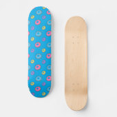 Hemelblauw donutiepatroon persoonlijk skateboard (Voorkant)
