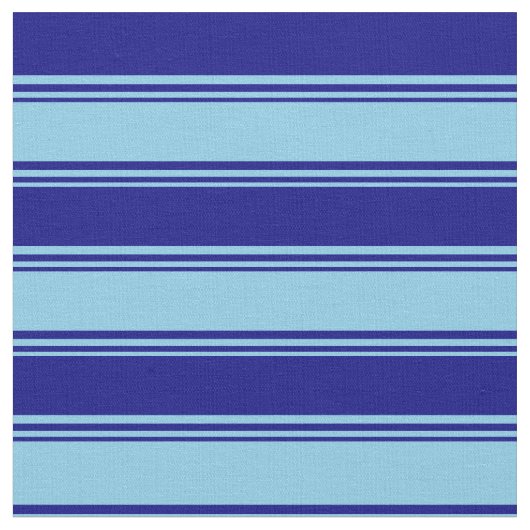 Hemelblauw en blauw gekleurd Striped/Lined Pattern Stof (Close Up)
