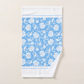 Hemelblauw en witte  damkers bad handdoek (Handdoek)