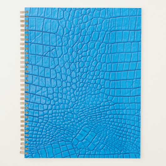 Hemelblauw leder planner (Voorkant)