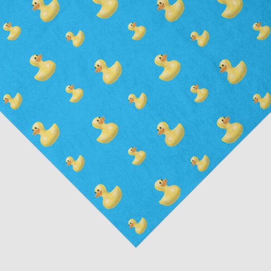 Hemelblauw rubbereenden patroon tissuepapier (Detail)