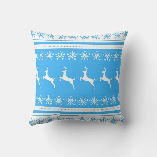 Hemelblauw werpkussen kussen (Achterkant)