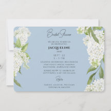 Hemelblauwe druipende witte hortensia bruiloftsdou