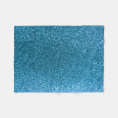 Hemelblauwe glitter fleece deken (Voorkant (Horizontaal))