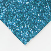 Hemelblauwe glitter fleece deken (Hoek)