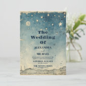  hemelblauwe halve maan kaart (Staand voorkant)