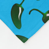 Hemelblauwe jalapenpaprika fleece deken (Hoek)
