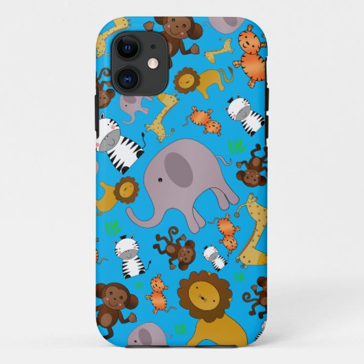 Hemelblauwe oerwouden safari Case-Mate iPhone case (Achterkant)