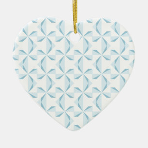 Hemelblauwe Pinwielen Keramisch Ornament