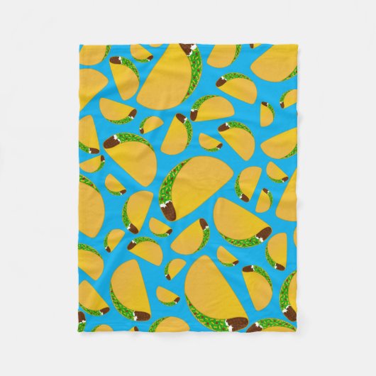 Hemelblauwe tacos fleece deken (Voorkant)