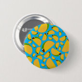 Hemelblauwe tacos ronde button 5,7 cm (Voorkant /achterkant)