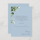 Hemelblauwe Trouw Bruiloft Dankjewel  Bedankkaart (Voorkant / Achterkant)